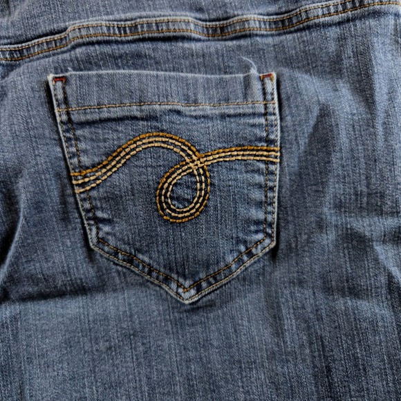 Smith's Dungarees Jeans Women Smith 20W Bootcut Blue Denim Cotton Blend Stretch - Picture 7 of 8